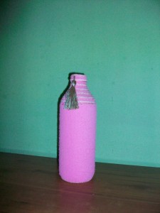 Botella forrada con goma E.V.A.
