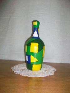 Botella pintada