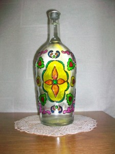 Botella pintada