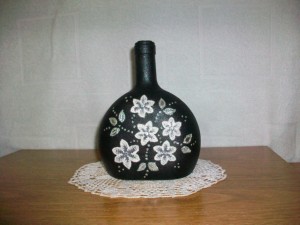 Botella pintada + accesorios