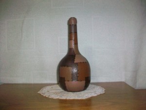 Botella pintada.