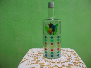 Botella pintada