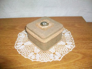Estuche forrado + arpillera