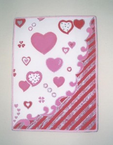 Mural con diseño (Corazones)