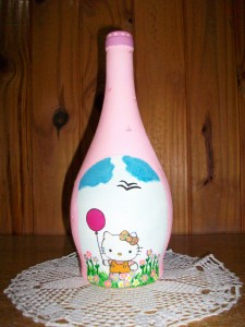 Botella pintada